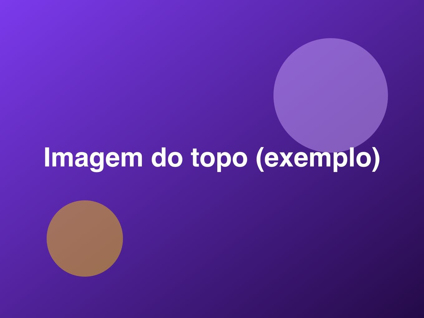 Imagem de exemplo do topo da página